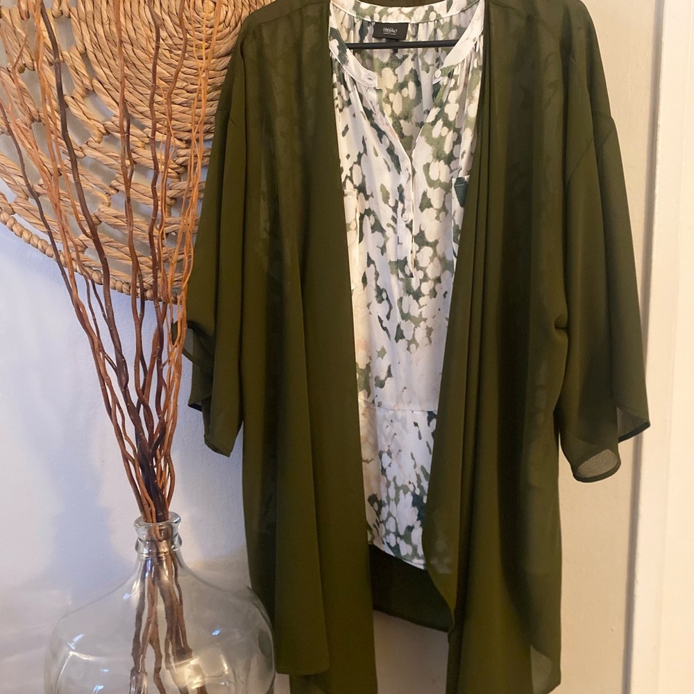 Sheer Olive Cardigan